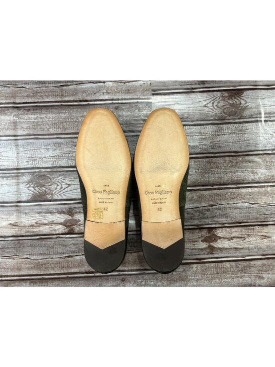 Casa Fagliano The Alpargata Suede Loafer sz 42 US 9 color dark green New $395 main image 4